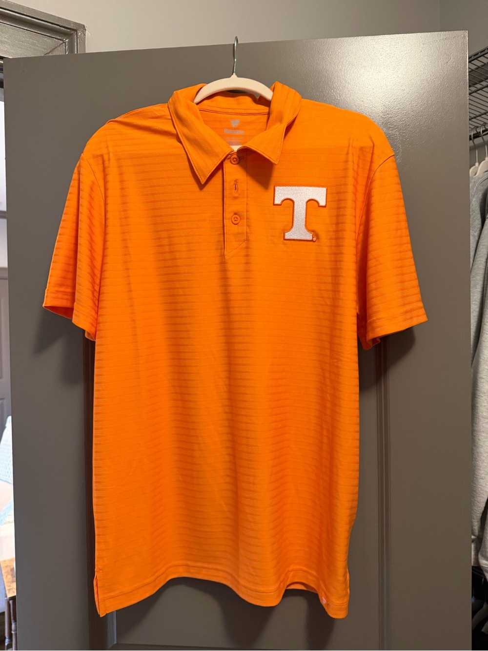 Fanatics Orange Polo with White 'T' Chest Logo